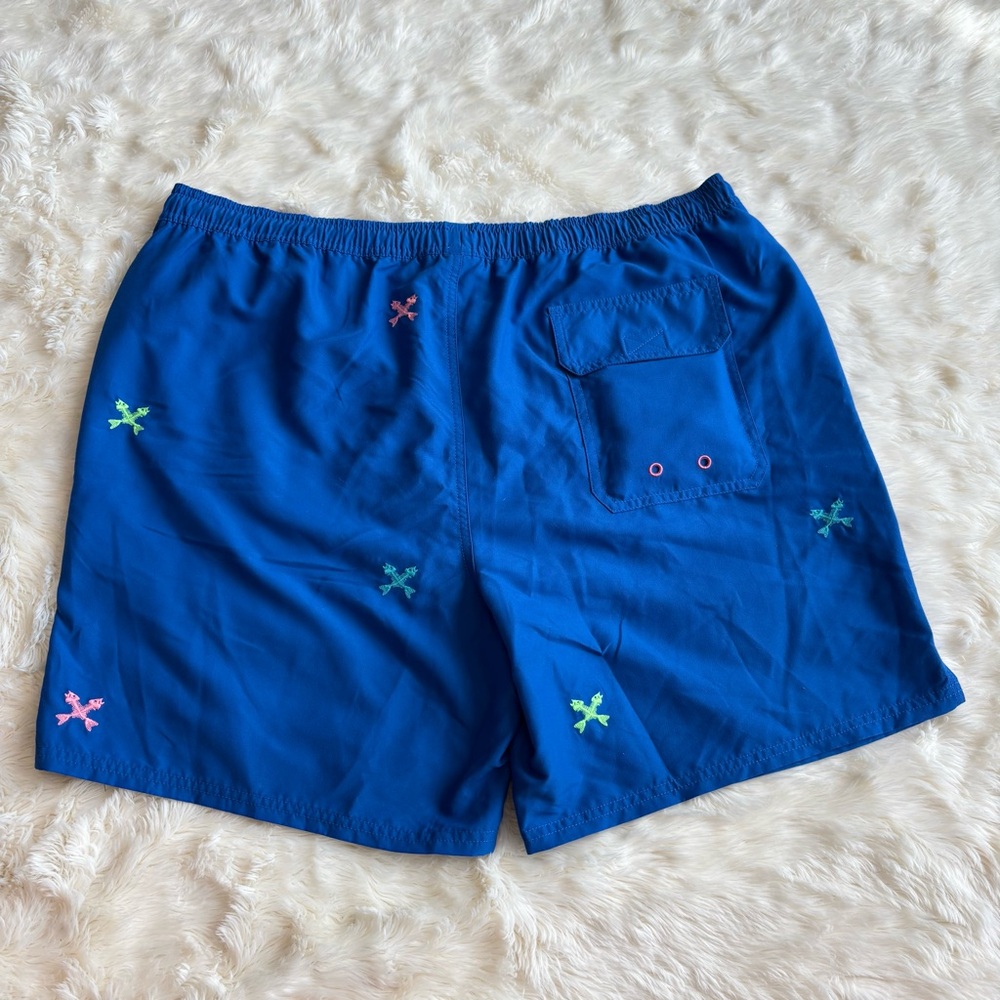 NWT Vineyard Vines Royal Blue Neon Fishbone Swimming Trunks Mens XL - Picture 5 of 5